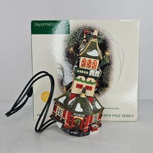 Department 56 North Pole Series Santa's Lookout Tower Christmas Ornament FLAW